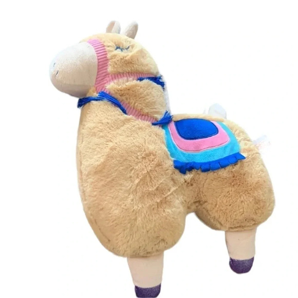 Animal Adventure Soft Landing LLAMA Reversible Pillow Stuffed Animal Plush 17" - Picture 3 of 4